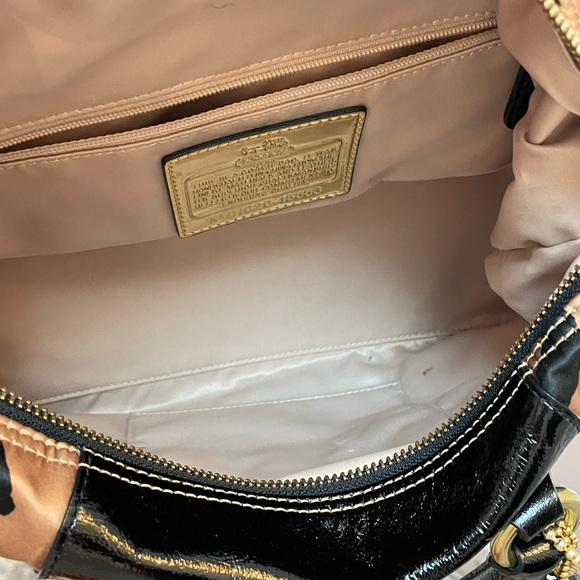 Coach Leopard Print Hobo and Satchel Bag - Black and Tan - Picture 5 of 6